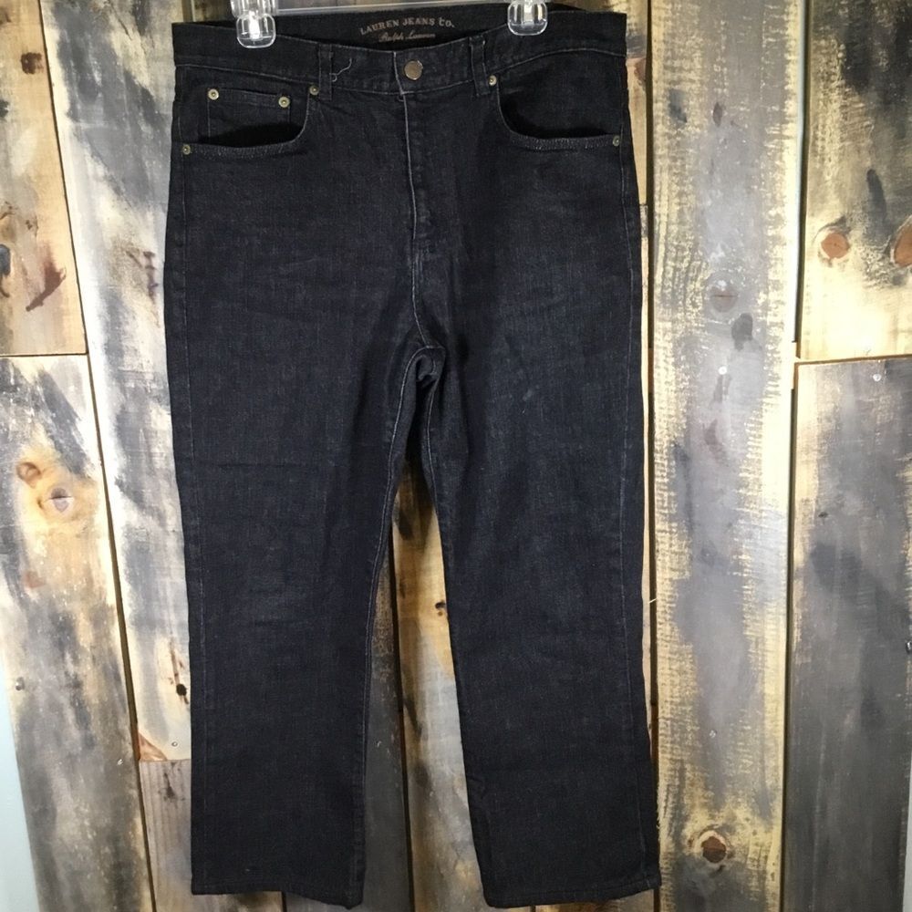 Ralph Lauren black denim jeans vintage size 34x25